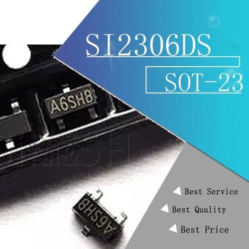 50pcs SI2306DS SOT23 SI2306 SMD SOT SOT-23 N-Channel 30-V (D-S) MOSFET new and original
