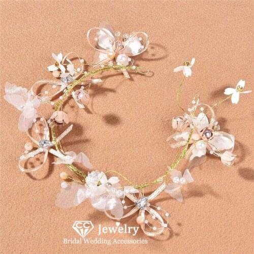 CC Headbands for Women Wedding Hair Accessory Engagement Jewelry Bridal Headdress Princess Hairwear 100% Handmade Hairbands M181