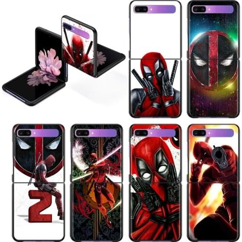 Marvel Hero Deadpool Case For Samsung Galaxy Z Flip 6.7" Flip3 5G Black PC Hard Phone Cover Segmented Protect Coque