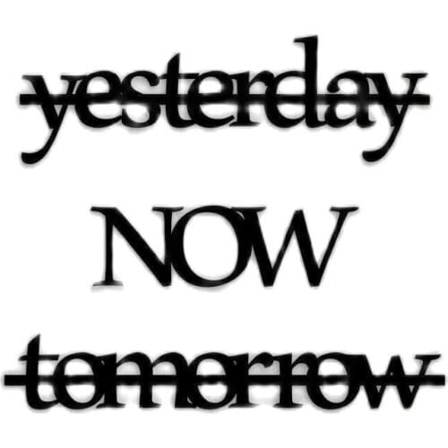 Decor Wood Frame Woman Hand Face Decor Mdf Canvas Painting Pictures for Living Room Kitchen Home Yesterday / Now / Tomorrow