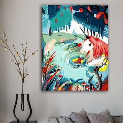 DIY colorings pictures by numbers with horse painting picture drawing painting by numbers framed Home