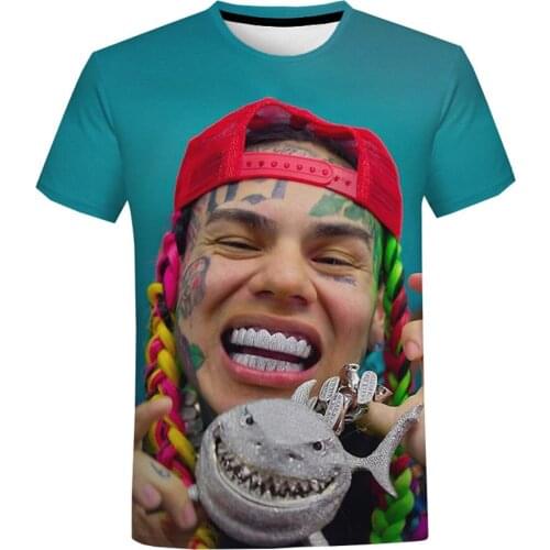 Gooba 6ix9ine 3D Print T-shirt Men Women Fashion Streetwear Short Sleeve Hip Hop Shirts American Rapper 6ix9ine Casual Tee Tops