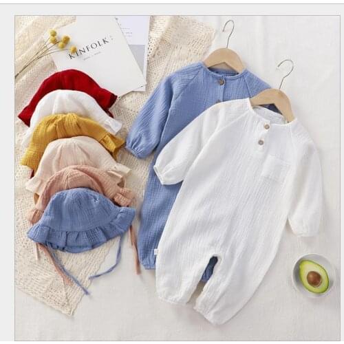 A cotton gauze jumpsuit