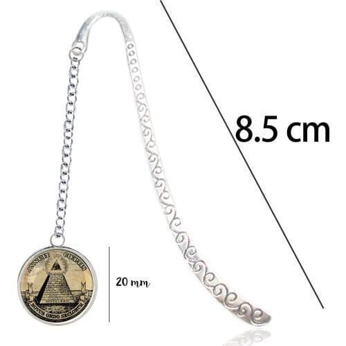 Illuminati Meme Symbol Bookmark Annuit Coeptis LOGO Pendant ILLUMINATI Confirmed Novus Ordo Seclorum Satanism Notebook Book Mark