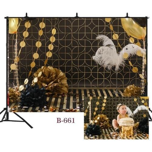 Interior Birthday backdrop for newborn baby girl boys photography props balloon party decor indoor photo booth studio background