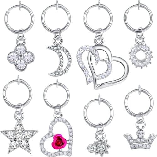 Navel Clip on Fake Belly Button Rings Earrings Piercing Faux Piercings Ombligo Non Piercing Navel Ring Body Jewerlry