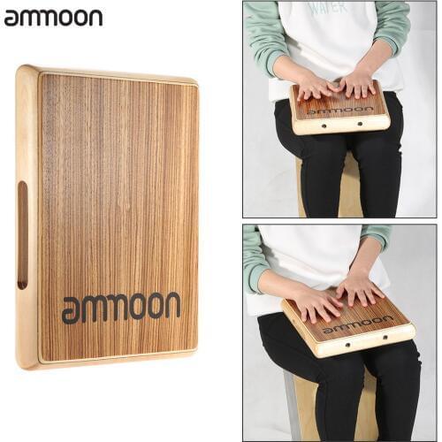 Ammoon Compact Travel Cajon Flat Hand Drum Persussion Instrument 31.5 * 24.5 * 4.5cm Percussion Instruments