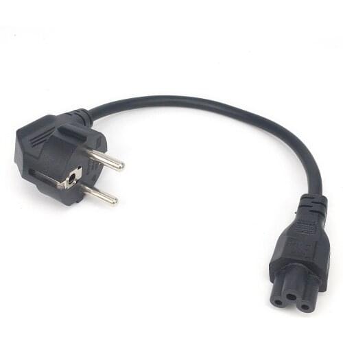 Short Power cord EU 2Pin Male to IEC 320 C5 Micky for Notebook Power supply 28CM