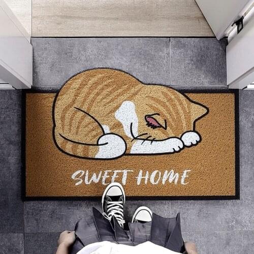 Semicircle Porch Door Mat PVC Anti-slip Mat Silk Loop Dustproof Entrance Door Mat Carpet Hallway Custom Cuttable Home Mat Carpet