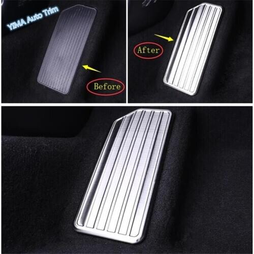 Lapetus Auto Styling Left Foot Pedal Rest Footrest Plate Protect Cover Trim For Honda Accord 10th 2018 - 2021 Stainless Steel