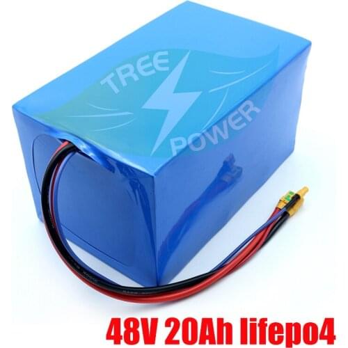 Lithium 48v 20ah lifepo4 battery BMS 16s 51.2v 20Ah for 1000w 2000w scooter ebike go cart Electric Bicycle + charger