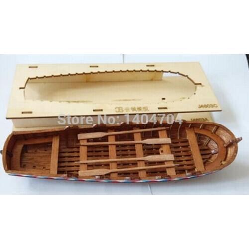 NIDALE model Free shipping Scale 1/50 Laser-cut wooden INGERMANLAND longboat model kit 180mm Russian lifeboat assembly kit