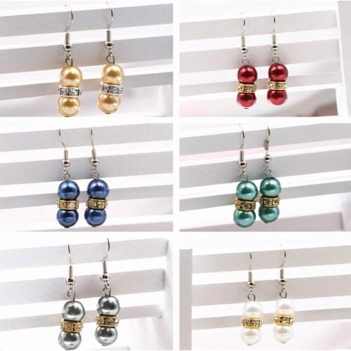 Fashion Women Dangle Earring Bohemian Earrings Drop Tassel Earrings Brinco Eardrop Female Glass Pearl Shell Fashion Jewelry B136