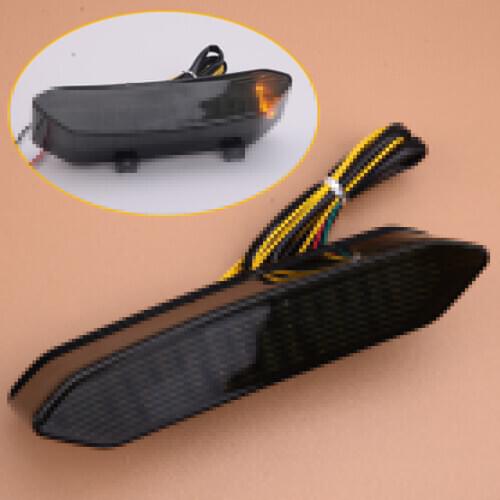 Motorcycle 12V Smoke Lens Integrated Tail Turn Signal Light Lamp Fit For Yamaha YZF R1 2002 2003
