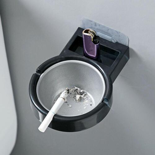 Wall Mounted Ashtray Stainless Steel Ashtrays Round Ash Tray Ashtrays Box Heat Resistant Ashtray Holder Smoking Accessories
