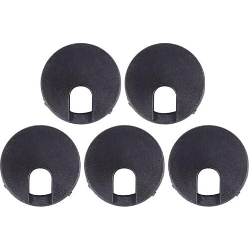 New 5 Pcs Computer PC Desk 35mm Dia Flip Grommet Cable Hole Cover