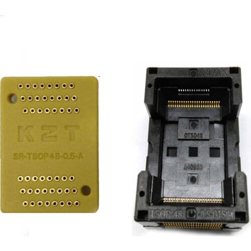 New arrival TSOP48-0.5 Open Top Burn in Socket IC Test Socket Standard with TSOP48 Receptacle Programmer Adapter hight quanlity