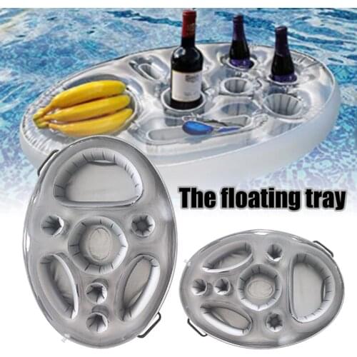 Wholesale Inflatable Drink Holder Portable Floating Beer Tray Multi-purpose Bottle Holder Water Toy for Pool Beach Party NOV99