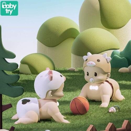 Baby Montessori Toys 0 12 Months for Newborn Girls Boys Gift Cute Light Music Crawling Doll Early Learning Toys for Babies Bebe