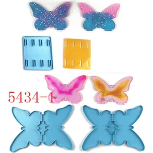 R58E 1 Set Book Stand Epoxy Resin Mold Butterfly 3D Bookshelf Silicone Mould DIY Crafts Jewelry Home Ornaments Decoration Tools