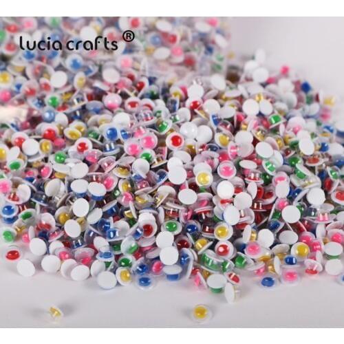 500pcs 5mm Random Mixed Googly Eyes Self-adhesive Wiggly Eyeballs DIY Craft Supplies Kid Scrapbooking Toys Arts Decor K0883