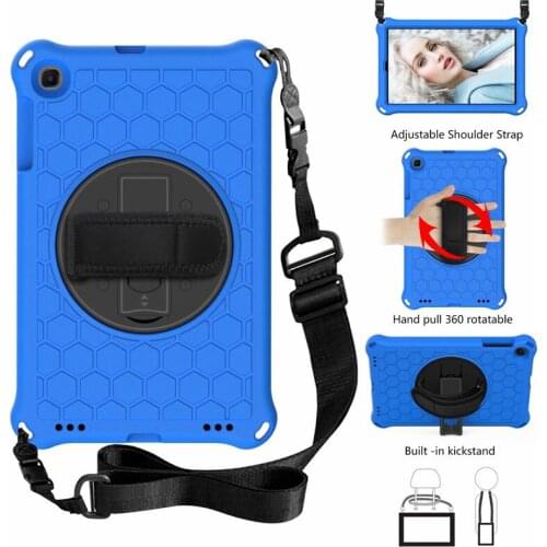 Heavy Duty Silicon Tablet Case for Samsung Tab A T290 T510 T500 T720 T860 P610 Kids Safe Shockproof Cover + Strap