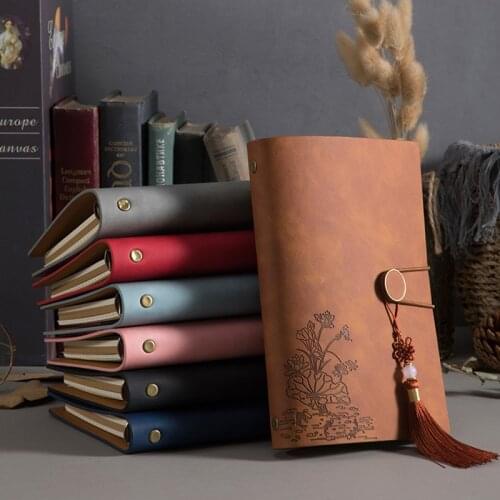 Tassel Vintage Travelers Notebook Journal PU Leather Personal Diary Handbook Sketchbook Stationery School Office Supplies A6/B6