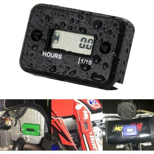 1 Pcs LCD Waterproof Digital Tach Hour Meter Counter For ATV Motorcycle Instruments Snowmobile Gasoline Boat Generator Bike