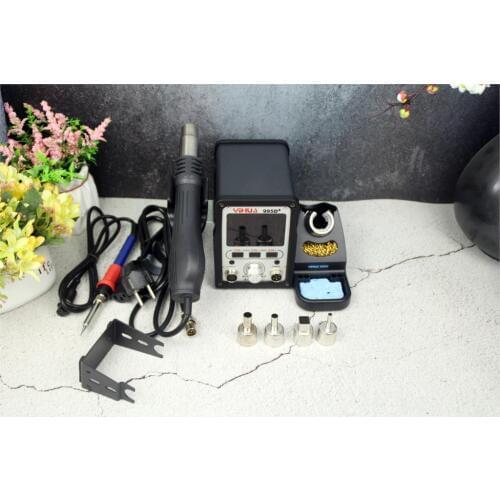 Large LCD display YIHUA 995D+ Iron Soldering Station With Air Gun Soldering Station For Solder