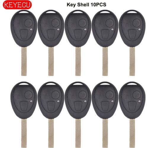 Keyecu 10PCS/Lot Replacement Remote Key Shell Fob 2 Button for BMW Mini Copper 2002-2005