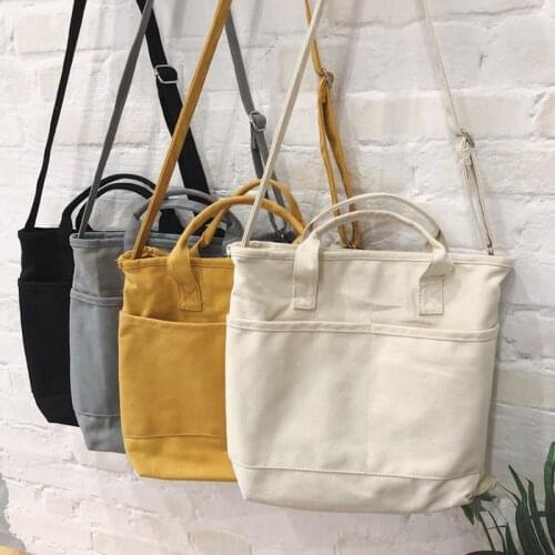 New Design Women Canvas Bag Cotton Fabric Shoulder Bag Female Reusable Shopper Tote Ladies Eco Cloth Shopping Bags