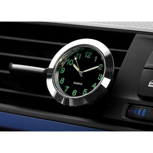 1 Pcs Luminous Auto Gauge Clock Car Air Vent Mini Quartz Clock Watch Car Decor Car Styling