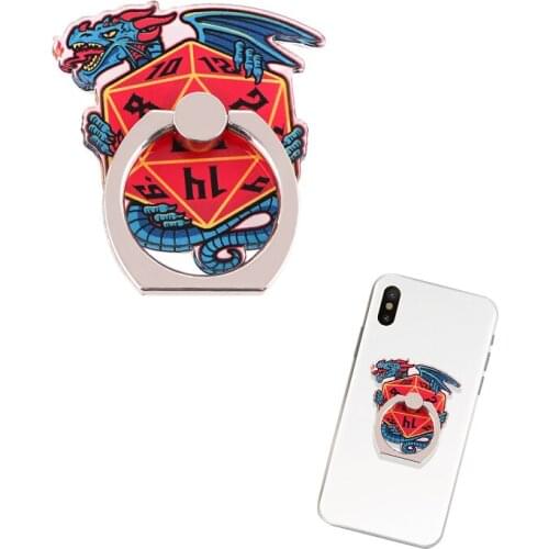 20pcs/lot BH1641 Cartoon Dragon 360 Degree Finger Ring Smartphone Stand Holder Mobile Phone Funny Holder Stand For All Phone