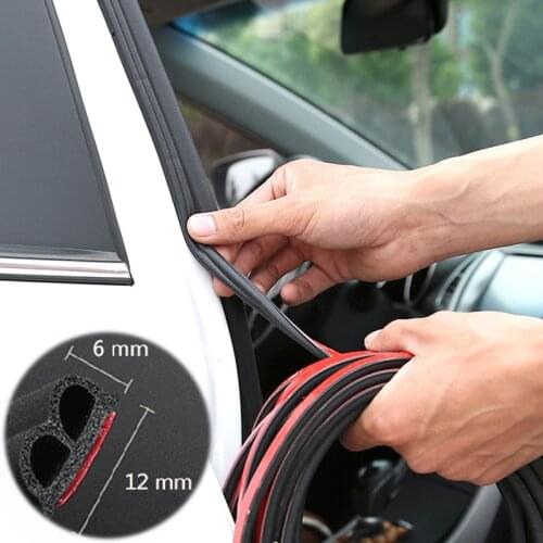 5M Shape B Car Door Rubber Seal Strips Auto Sealing Stickers For Door Trunk Sound Insulation Weatherstrip Interior Accessories