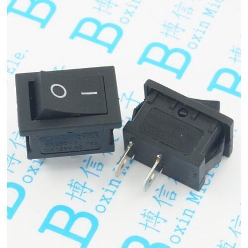 5Pcs/Lot 2Pin Rocker Switch 117S 15*21Mm Boat Shaped Switch Type 250Vac/6A