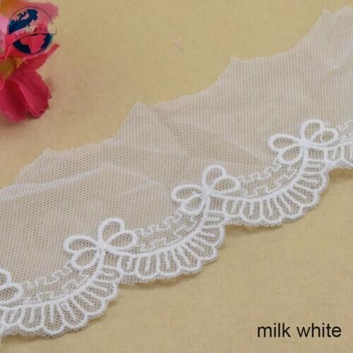 5yard 6cm wide cotton embroidery lace edges lace appliques mini dress lace ribbon guipure diy lace trim garment Accessories#3040