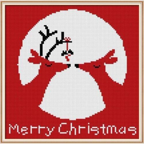 5D Diamond Painting Full Drill Round Christmas Reindeer Cartoon Wall Sticker Rhinestones Picture Diamond Embroidery Icons Mosaic