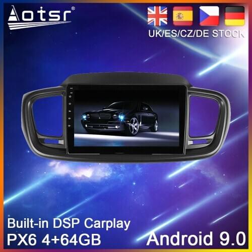Android 10.0 64G PX6 Car radio Player GPS Navigation For Kia Sorento UM 2014-2017 Auto Stereo Multimedia Video Player HeadUnit