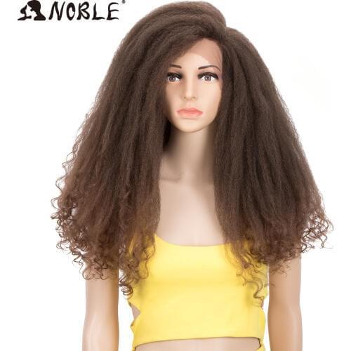 Noble Synthetic Lace Front Wig Braided Wig Kinky Curly 130% Density Wigs For Women Dreadlock Wig 22" Inch Lace Wig Synthetic Wig