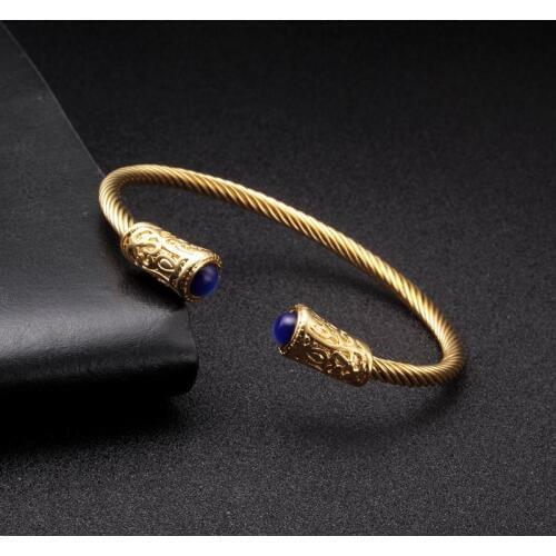 Vintage Casting Stainless Steel Men Male Open Cuff Chain Link Bracelets Unique Sporty Charm Crystal Bangles Jewelry Gift