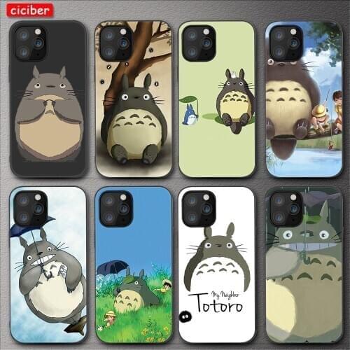 Totoro Phone Case For iPhone 11 12 Pro Max Mini Cover for iPhone X XR XS MAX 7 8 6 6S Plus 5 SE 2020 Soft Silicone TPU Back Capa