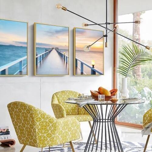 HD Beach Ocean Seascape Prints 3 Panels Modern Wall Art Picture Canvas Pictures Wall Decor for Living Room Home