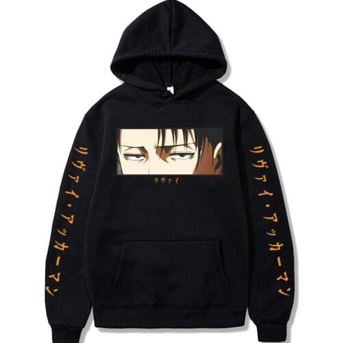 Hot Anime Attack On Titan Eyes Printing Hoodie Fashion Designer Faddish Japanese Anime Printed Streetwear For Man Men