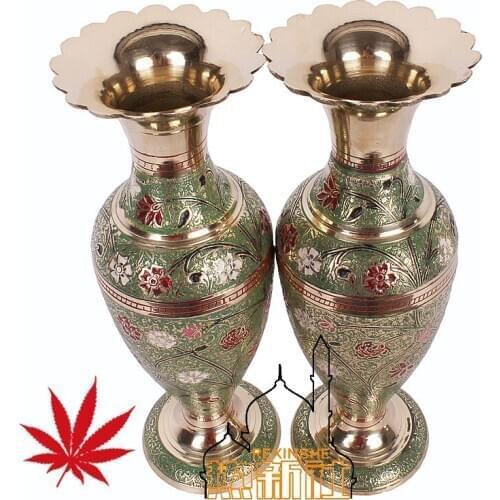 India hand painted flower vase modern fashion craft gift decoration 30 cm flower flower vase