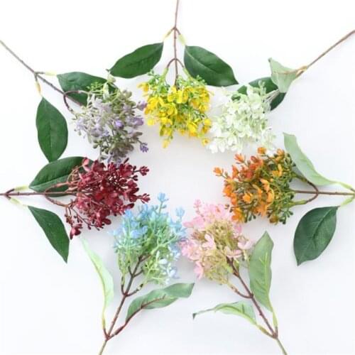 3Pcs Fake Single Stem Winter Jasmine 15.35" Length Simulation Plastic Wild Flower for Wedding Home Decorative Artificial Flowers