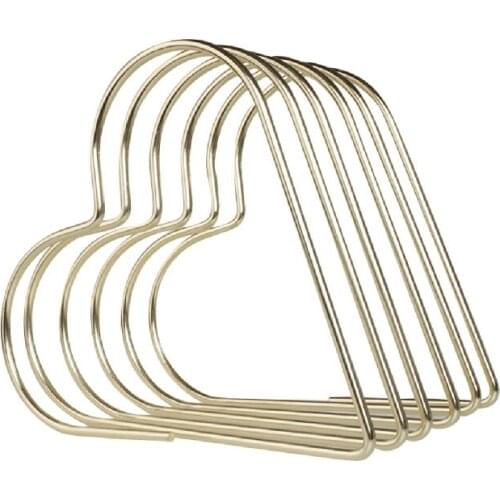 K1KF 1 Set Stylish Hollow-out Metal Bookend Heart-shaped Bookend Creative Gift Decorative Metal Bookends for Offices Home