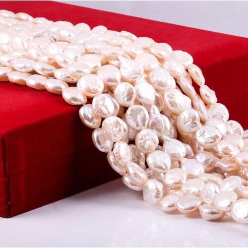 Button Freshwater Pearl Loose Beads 36 Cm For DIY Bracelet Earring Necklace Sewing Craft Jewelry Accessory