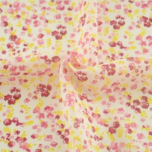 Red Flowers and Yellow Leaves Designs News Cloth Cotton Tecido Decoration Sewing Telas Textile Fabric Patchwork Fat Quarter CM