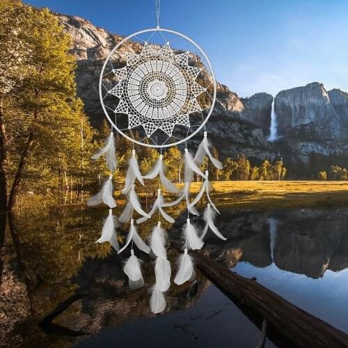 Catch Big Dreams Baby Room Decoration Dream Catcher Feather Weaving Angle Dreamcatcher Wind Chimes Indian Style Religious Mascot