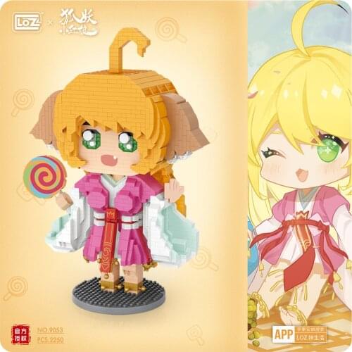 LOZ9053 fox demon little red lady small particle building blocks assembly building blocks toys micro-drilled brick toys gifts